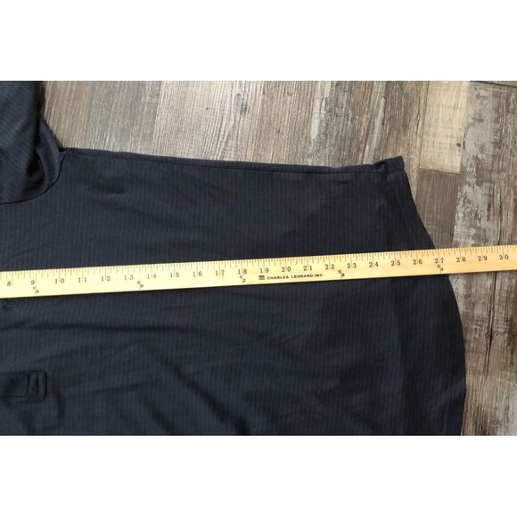 Travis Mathew Mens Large Black Striped Short Sleeve Polo Shirt - Picture 6 of 6